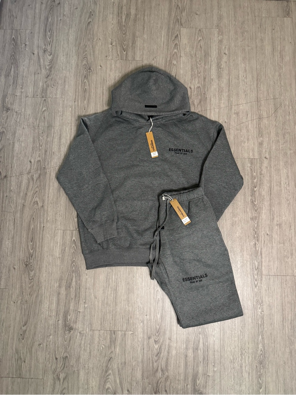 Fear of God Essentials Men's Grey Hoodie & Sweatpants Set